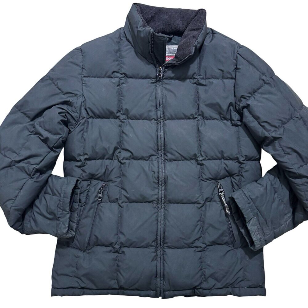 Eddie Bauer Weatheredge Womens Sz XS Black Down Puffer Jacket Coat Outdoor READ